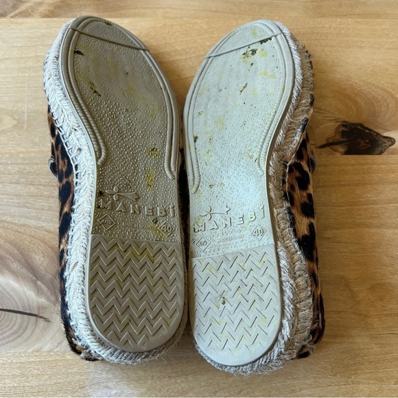 MANEBI ACCRA LEOPARD PRINT CALF HAIR ESPADRILLE 40-9 - Picture 7 of 8